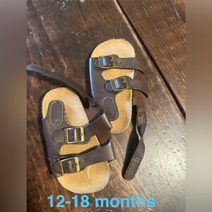 Old Navy Brown Triple-Buckle Kids Sandals